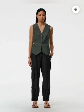 Tibi Tropical Wool Wilt Pull On Jogger